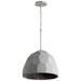 1 Light Pendant-Satin Nickel/Gray Finish -Traditional Installation Oxygen Lighting 3-663-1624