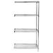 4 Shelf Chrome Wire Shelving Add-On Kit - 24 x48 x 63 in.