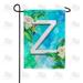 America Forever Summer Flowers Birds Monogram Garden Flag Letter Z 12.5 x 18 inches Hummingbird Calla Lily Spring Floral Double Sided Vertical Outdoor Yard Lawn Decorative White Floral Garden Flag