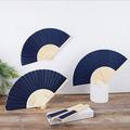 BalsaCircle 5 Navy Blue Silk Folding Hand Fans Wedding Favor Birthday