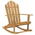 vidaXL Adirondack Rocking Chair Porch Rocker with High Back Solid Wood Teak