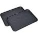 Goodwill Heavy Duty Shoe Tray Four Seasons Pet Feeding Tray Snow Pad for Muddy Shoes Wet Boots - Black 13.77 x 11.22 x 1.18 (2 Pieces)