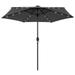 Andoer Parasol with LED Lights and Aluminum Pole 106.3 Anthracite