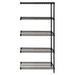 5-Shelf Wire Shelving Add-On Unit Black - 24 x 60 x 74 in.