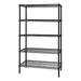 Quantum Storage WR63-1848BK-5 5-Shelf Black Wire Shelving Unit 18 x 48 x 63 in.