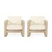 Gadd Outdoor Aluminum Club Chairs (Set of 2) Gold and White