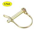 Shaft Locking Pin w Ear 8mm x 50mm Coupler Pin for Farm Trailers Wagons Lawn Garden in Arch 5Pcs