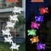 Solar Fly Pigs Wind Chimes Outdoor Waterproof Mobile Romantic LED Multi Color-Changing Solar Sensor Powered Pig Wind Chimes Lights for Home Yard Night Garden Party Festival Decor