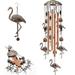 Bird Windchime Metal Flamingo Wind Chimes Hanging Ornaments for Outdoor Garden Patio Porch Yard Decor