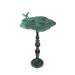 Zeckos 25 inch Verdigris Bird Bath Rustic Outdoor Water Basin Garden Decor