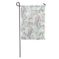 SIDONKU Blue Flower in The Chinoiserie Peonies Dragonfly and Bird on for Wedding Pattern Garden Flag Decorative Flag House Banner 12x18 inch