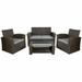 Northlight 4-Piece Georgetown Resin Wicker Outdoor Patio Conversation Set