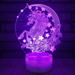 Dofanfy Home Decoration 3D LED Night Light Unicorn-Series 7 Or 16 Color Changing LED Table Desk Lamp