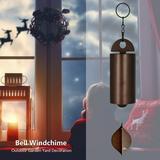 Deep Resonance Serenity Bell Windchime - Aousthop Musically Tuned Chime Heroic Windbell Metal Hanging Wind Chime Handcrafted Steel Bell Plays Beautifully in The Wind Antique (10 inch)