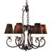 Woodbridge Lighting Montgomery 6-Light Metal Chandelier in Auburn Brown