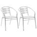 vidaXL Stackable Patio Chairs Outdoor Chair with Triple Slat Back Aluminum