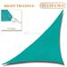 Sunshades Depot 10 x 13 x 16.4 Sun Shade Sail Right Triangle Permeable Canopy Turquoise Green Custom Size Available Commercial Standard