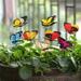 Willstar 150Pcs Garden Butterfly Patio Ornaments Butterflies on Sticks Dragonflies Colorful Plastic Indoor Outdoor Yard Patio US