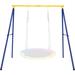 Costway Metal A-Frame Swing Stand Heavy Duty Extra Swing Frame w/Ground Stakes for Backyard