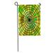 KDAGR Brown Beautiful Abstract Stained Glass Mosaic Yellow and Green Colorful Garden Flag Decorative Flag House Banner 28x40 inch