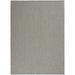 Nourison Courtyard Indoor/Outdoor Ivory Charcoal 6 x 9 Area Rug (6x9)