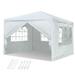 Yescom 10x10 White Outdoor Wedding Party Patio Enclosed Canopy Tent w/ Removable Side Wall Canopy for Fetes Event