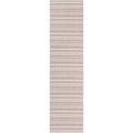 Unique Loom Maia Indoor/Outdoor Striped Rug Red/Ivory 2 x 7 10 Runner Striped Contemporary Perfect For Patio Deck Garage Entryway
