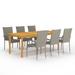 vidaXL Patio Dining Set Outdoor Dining Table and Chairs Patio Conversation Set