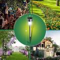 Solar Garden Lights 1Pack Solar Lights Outdoor - Waterproof Stainless Steel Outdoor Solar Lights LED Solar Powered Landscape Lighting for Yard Patio Walkway Landscape In-Ground Spike Pathway