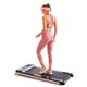 UWR-Nite Portable Treadmill with Foldable Wheels Under Desk Walking Jogging Machine Flat Slim Treadmill Sports App Installation-Free Remote Control Jogging Running Machine for Home/Office