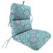 Jordan Manufacturing 45 x 22 Medlo Island Multicolor Geometric Rectangular Outdoor Chair Cushion with Ties and Hanger Loop