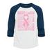 Shop4Ever Men s Breast Cancer Awareness Pink Ribbon Word Cloud Raglan Baseball Shirt Large White/Kelly