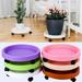 D-GROEE Plastic Plant Caddy with/without Easy Moving Caster Wheels Round Movable Planter Dolly Trolley Tray Pallet Outdoor Indoor Tree Flower Planter Stand Base