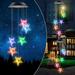 SolarEra Solar Star Wind Chime Light Color Changing Solar LED String Light Hanging Patio Light Christmas Valentines Day Decor Outdoor