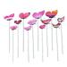 pxiakgy 12pcs butterfly stakes outdoor yard planter flower pot bed garden decor yard art painted decoration hotpink
