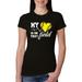 Wild Bobby My Heart Is On That Tennis Field Sports Women Slim Fit Junior Tee Black Small