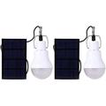 Solar Light Bulb Outdoor 130LM Portable Solar Powered Led Bulb Light for Chicken Coops Shed Hiking Fishing Camping Tent Lighting (2Pack)