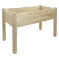 Northlight 4ft Natural Wood Raised Garden Bed Planter Box with Liner