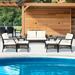 Gymax 7PCS Rattan Patio Conversation Sofa Furniture Set w/ Cushions & Waterproof Cover