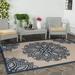 Safavieh Courtyard Millicent Medallion Indoor/Outdoor Area Rug 4 x 5 7 Beige/Navy