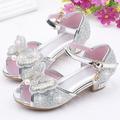 Herrnalise Children s Shoes Girls Fish Mouth Butterfly Pearl Rhinestone Crystal Princess Shoes Dance Shoes Flash picks