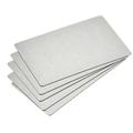Uxcell 80x50x0.4mm Plating 201 Stainless Steel Blank Metal Card Silver Tone 5 Pack