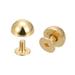 10x6mm Screw Back Rivets Solid Round Head Leather Studs Gold Tone 8 Pack