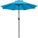 Topeakmart 9FT Patio 8 Ribs Market Umbrella w/ Push Button Tilt and Crank for Garden Sky Blue