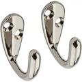 National Hardware N199-216 Single Clothes Hook Bright Nickel 2 Pack Each