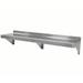 GSW WS-W1448 14 Deep Stainless Steel Commercial Wall Mount Shelf with Brackets 14 D x 48 W x 11 H NSF Approved.
