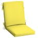Arden Selections Outdoor Dining Chair Cushion 20 x 20 Water Repellent Fade Resistant 20 x 20 Lemon Yellow Leala