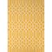 Havenside Home Geometric Trellis Outdoor Area Rug Yellow 3 11 x 5 7 4 x 6 Outdoor Indoor Ivory