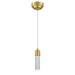 Westinghouse Lighting 6355300 1 Light LED Mini Pendant Champagne Brass Finish with Bubble Glass