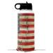 Skin Wrap Decal compatible with Hydro Flask Wide Mouth Bottle 32oz Painted Faded and Cracked USA American Flag (BOTTLE NOT INCLUDED)